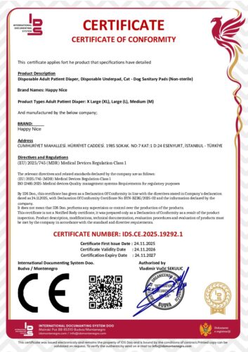 CE Uygunluk Belgesi - International Documenting System