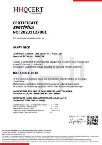 ISO 45001:2018 İş Sağlığı ve Güvenliği Yönetim Sistemi - HHQCERT Belgelendirme